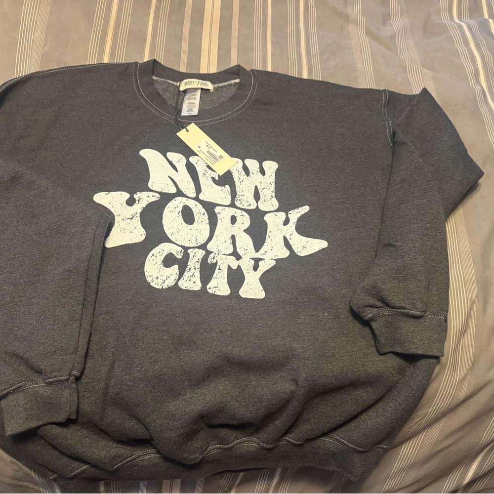 New York City Graphic Gray Sweatshirt